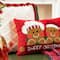 Glitzhome® 18" Hooked Gingerbread Boy & Girl Pillow